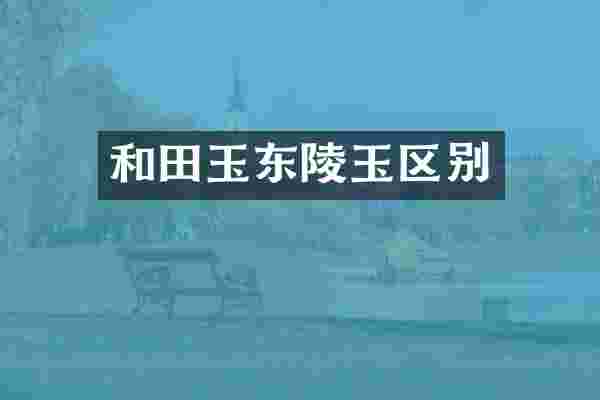和田玉东陵玉区别