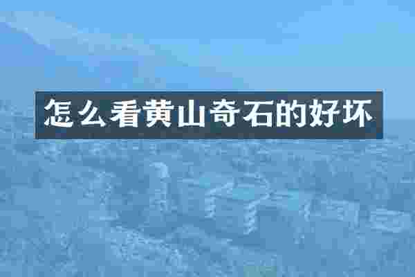 怎么山奇石的好坏