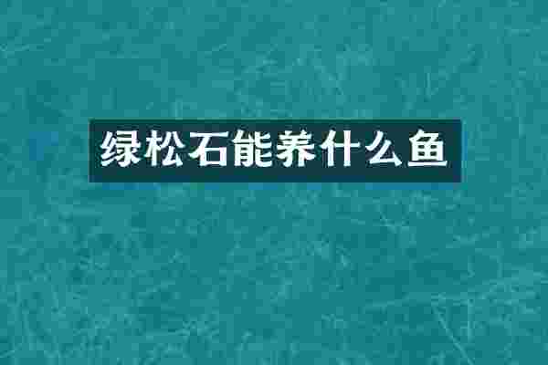 绿松石能养什么鱼