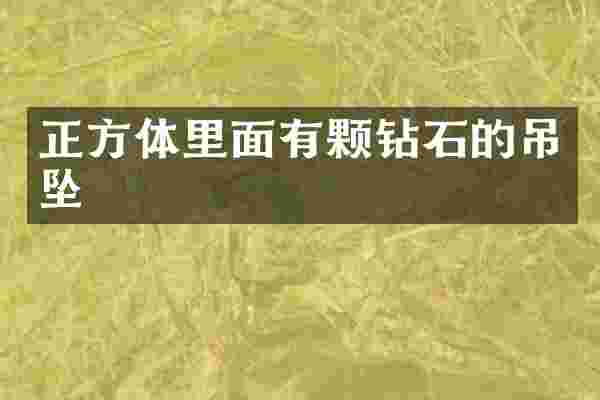 正方体里面有颗钻石的吊坠
