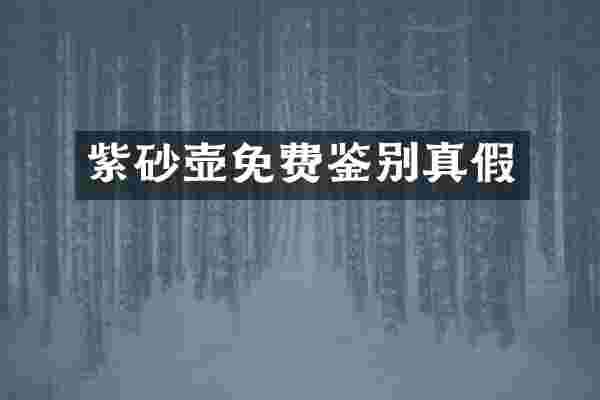 紫砂壶免费鉴别真假