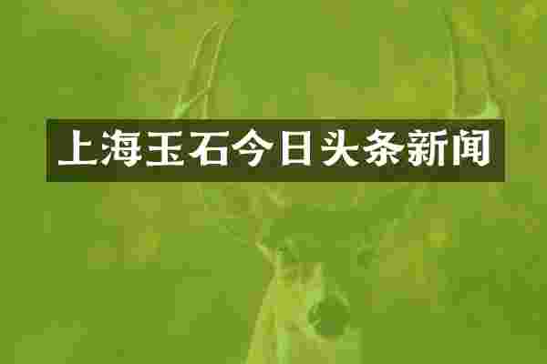 上海玉石今日头条新闻