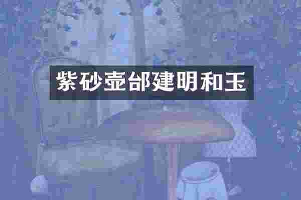 紫砂壶邰建明和玉