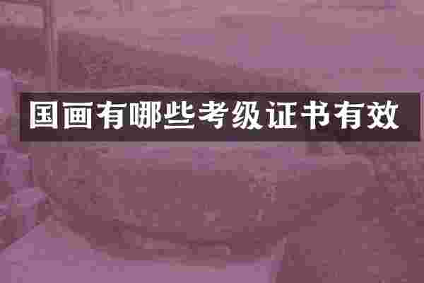 国画有哪些考级证书有效