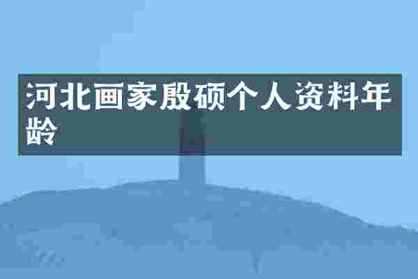 河北画家殷硕个人资料年龄