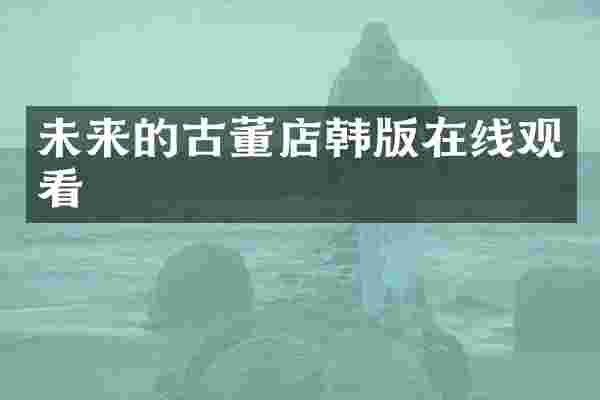 未来的古董店韩版在线观看