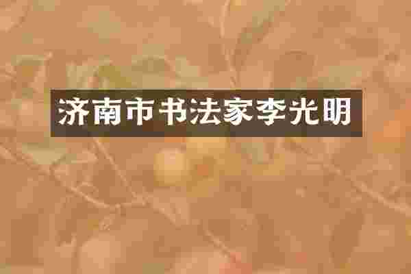 济南市书法家李光明