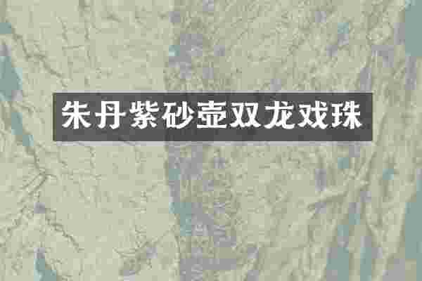 朱丹紫砂壶双龙戏珠