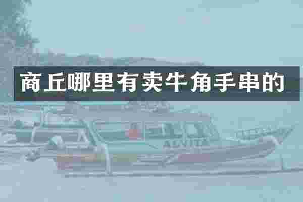 商丘哪里有卖牛角手串的