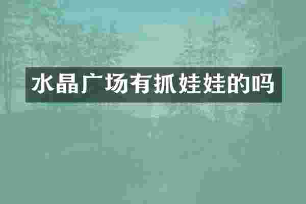 水晶广场有抓娃娃的吗