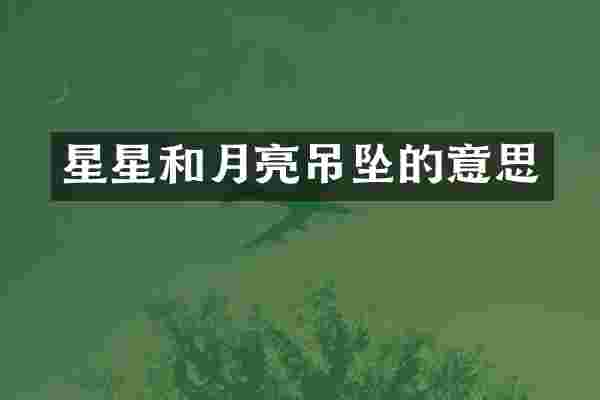 星星和月亮吊坠的意思