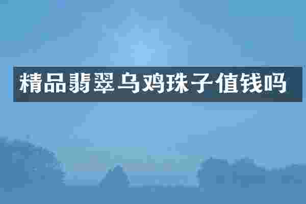 精品翡翠乌鸡珠子值钱吗
