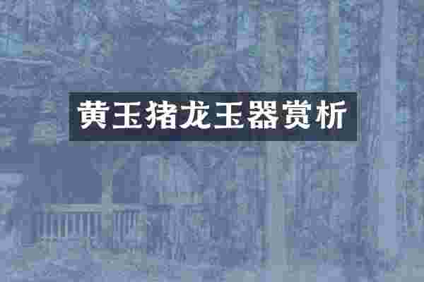 黄玉猪龙玉器赏析