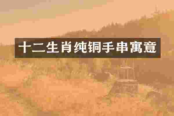 十二生肖纯铜手串寓意