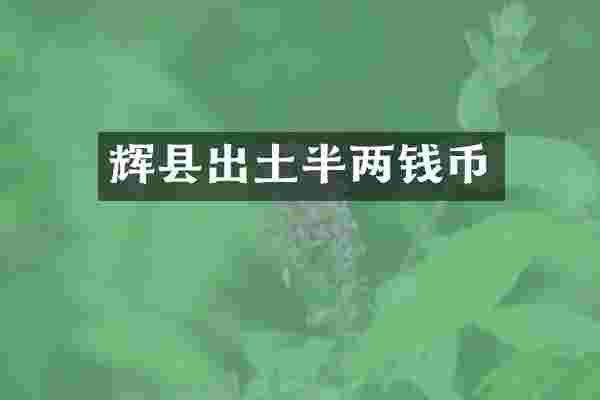 辉县出土半两钱币