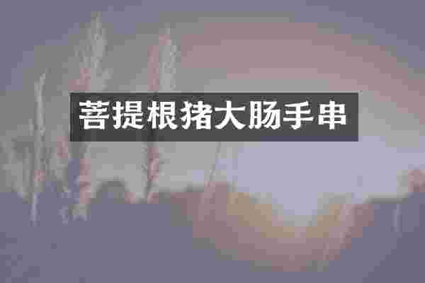 菩提根猪大肠手串