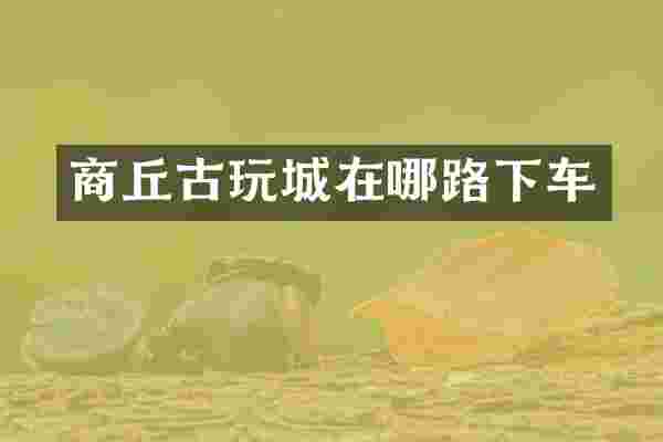 商丘古玩城在哪路下车