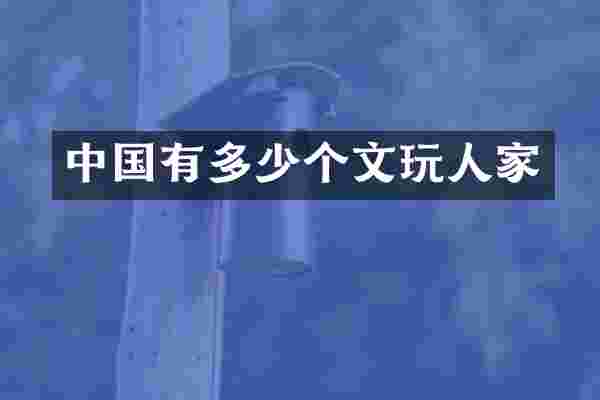 中国有多少个文玩人家