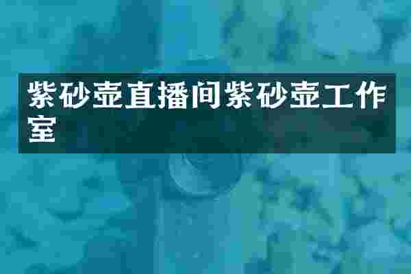 紫砂壶直播间紫砂壶工作室