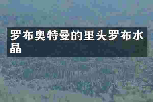 罗布奥特曼的里头罗布水晶