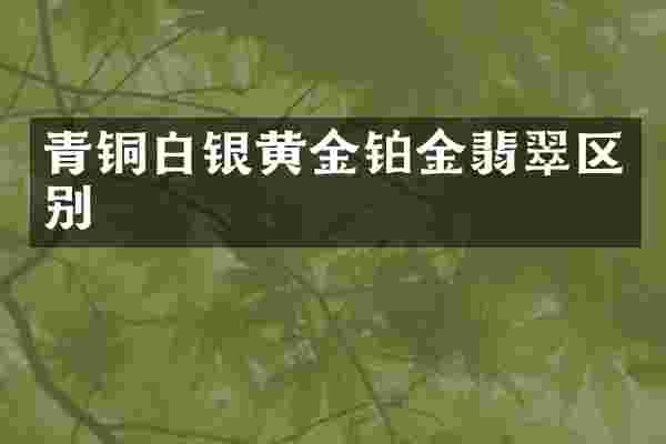 青铜白银黄金铂金翡翠区别