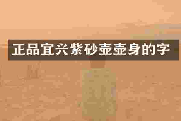 正品宜兴紫砂壶壶身的字