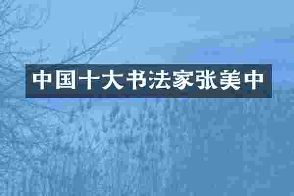 中国十大书法家张美中