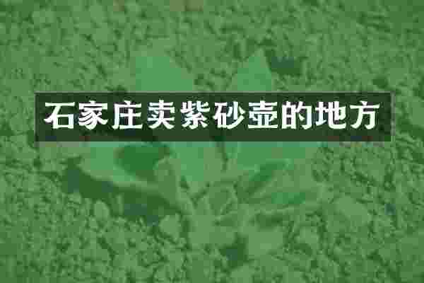 石家庄卖紫砂壶的地方