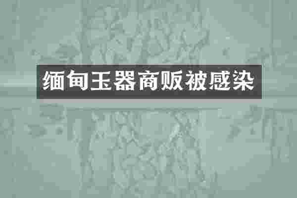 缅甸玉器商贩被感染