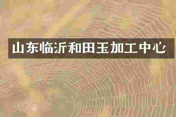 山东临沂和田玉加工中心