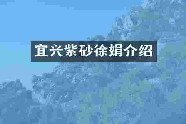 宜兴紫砂徐娟介绍