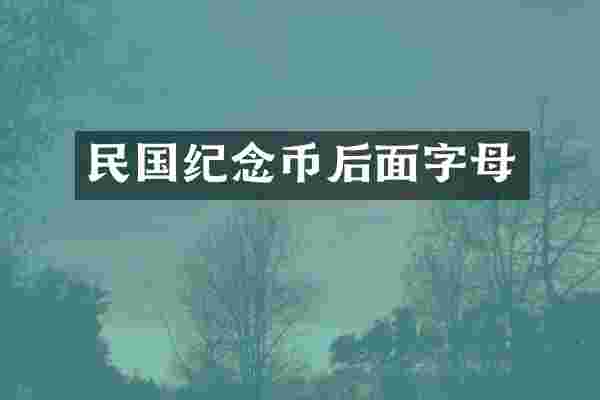 民国纪念币后面字母