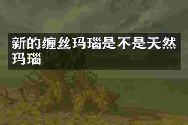 新的缠丝玛瑙是不是天然玛瑙