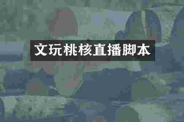文玩桃核直播脚本