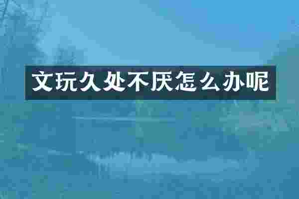 文玩久处不厌怎么办呢