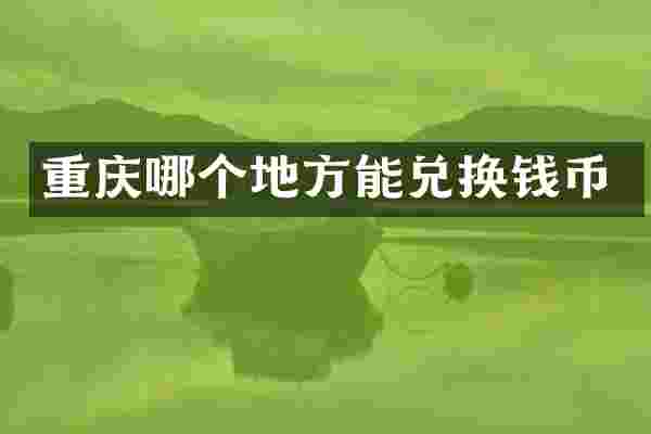 重庆哪个地方能兑换钱币