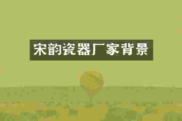 宋韵瓷器厂家背景