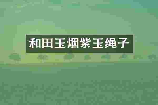 和田玉烟紫玉绳子