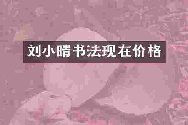 刘小晴书法现在价格