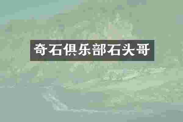 奇石俱乐部石头哥