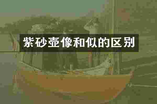 紫砂壶像和似的区别