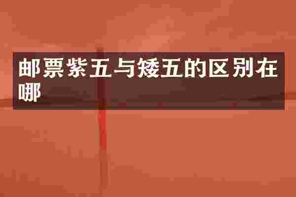 邮票紫五与矮五的区别在哪
