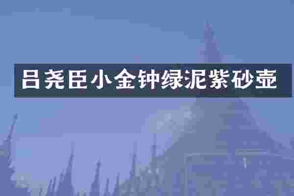 吕尧臣小金钟绿泥紫砂壶