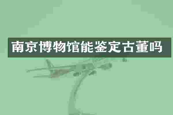 南京博物馆能鉴定古董吗