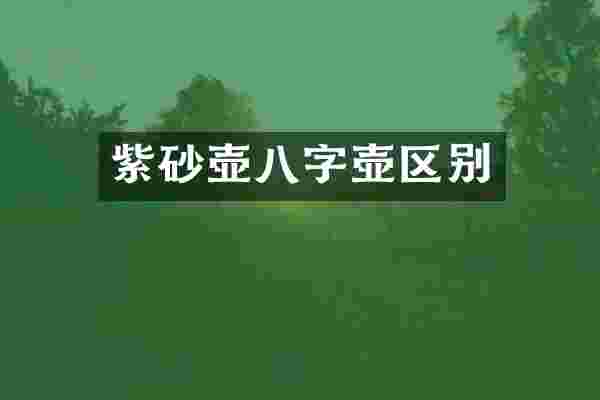 紫砂壶八字壶区别