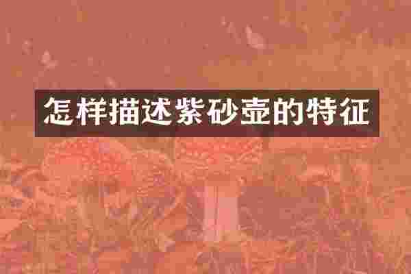 怎样描述紫砂壶的特征