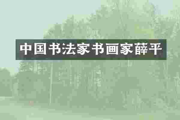 中国书法家书画家薛平