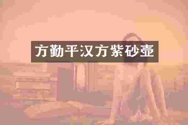 方勤平汉方紫砂壶
