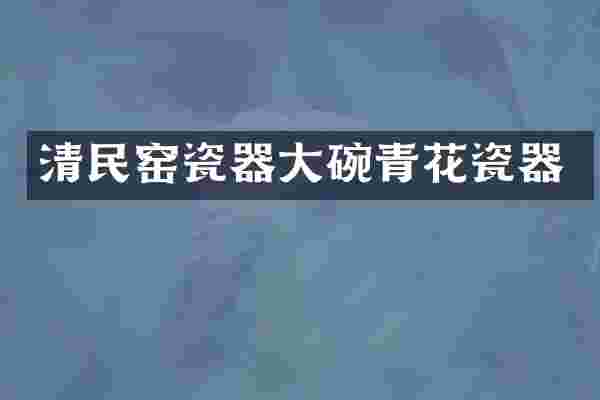 清民窑瓷器大碗青花瓷器