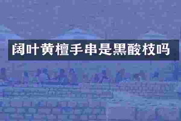 阔叶黄檀手串是黑酸枝吗